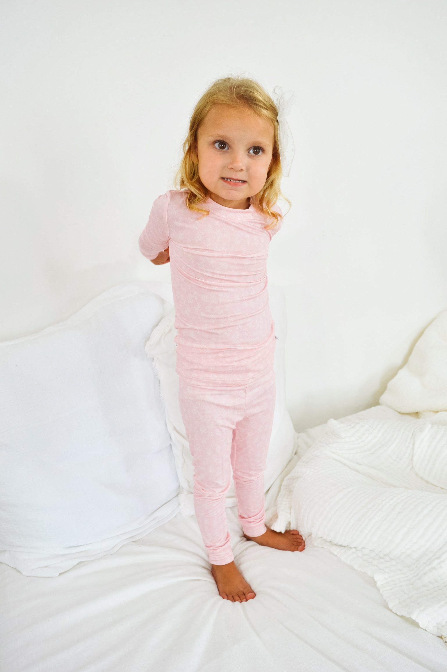 Lennon Bubblegum Long Sleeve and Pants Pajama Set