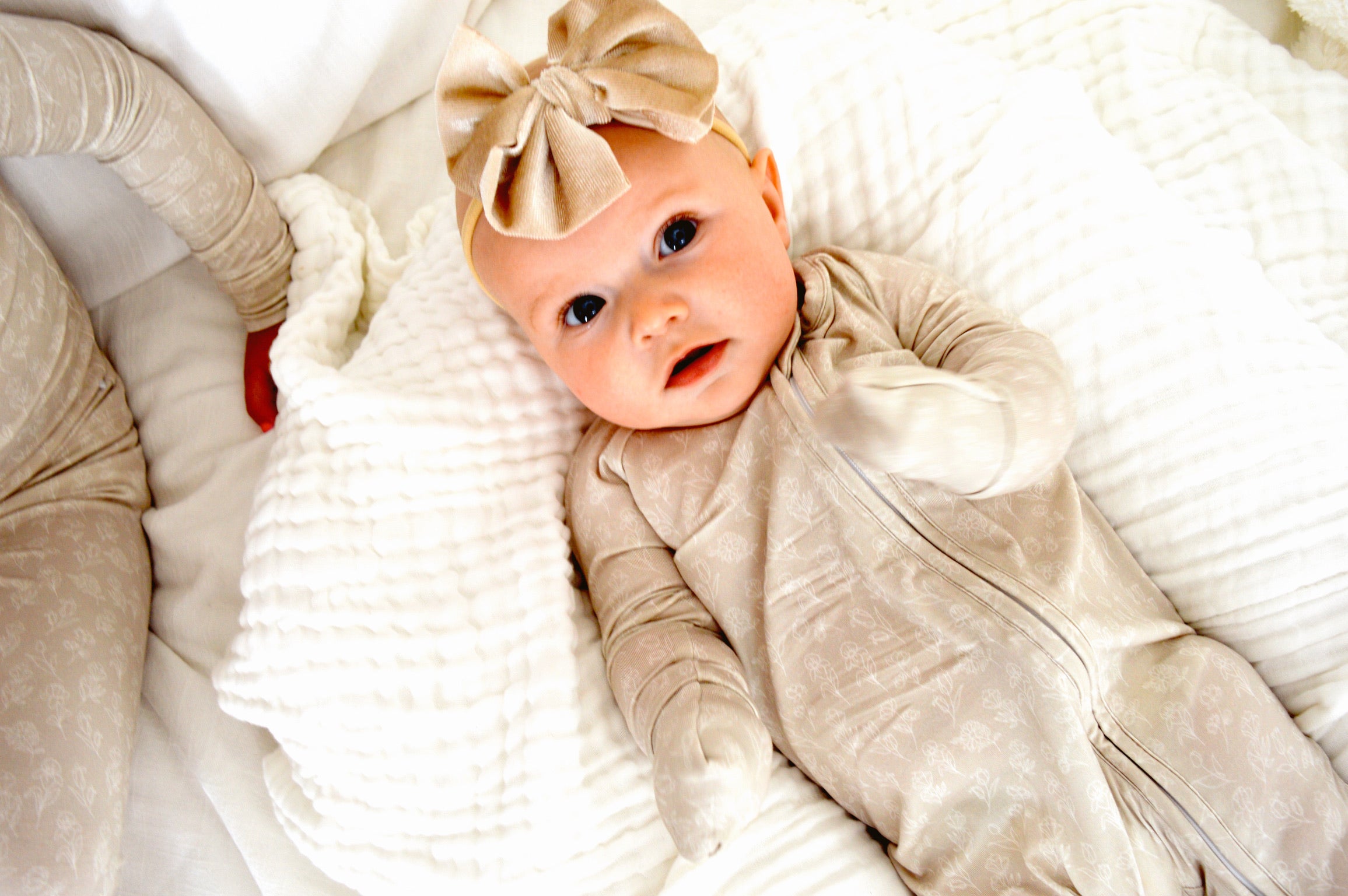 Lennon Desert Bamboo Zip Onesie