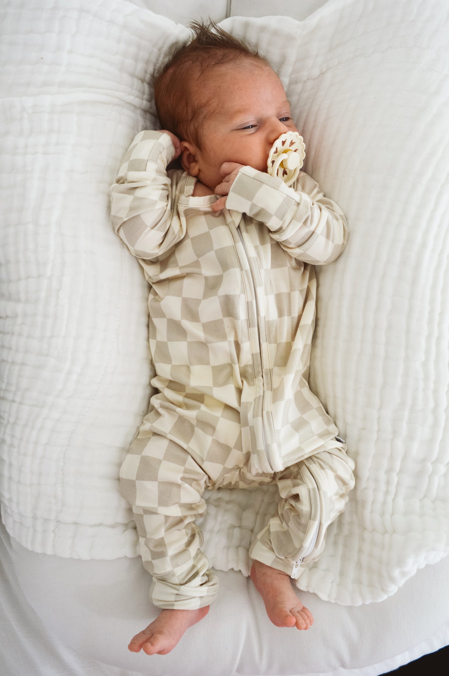 Madden Desert Bamboo Zip Onesie