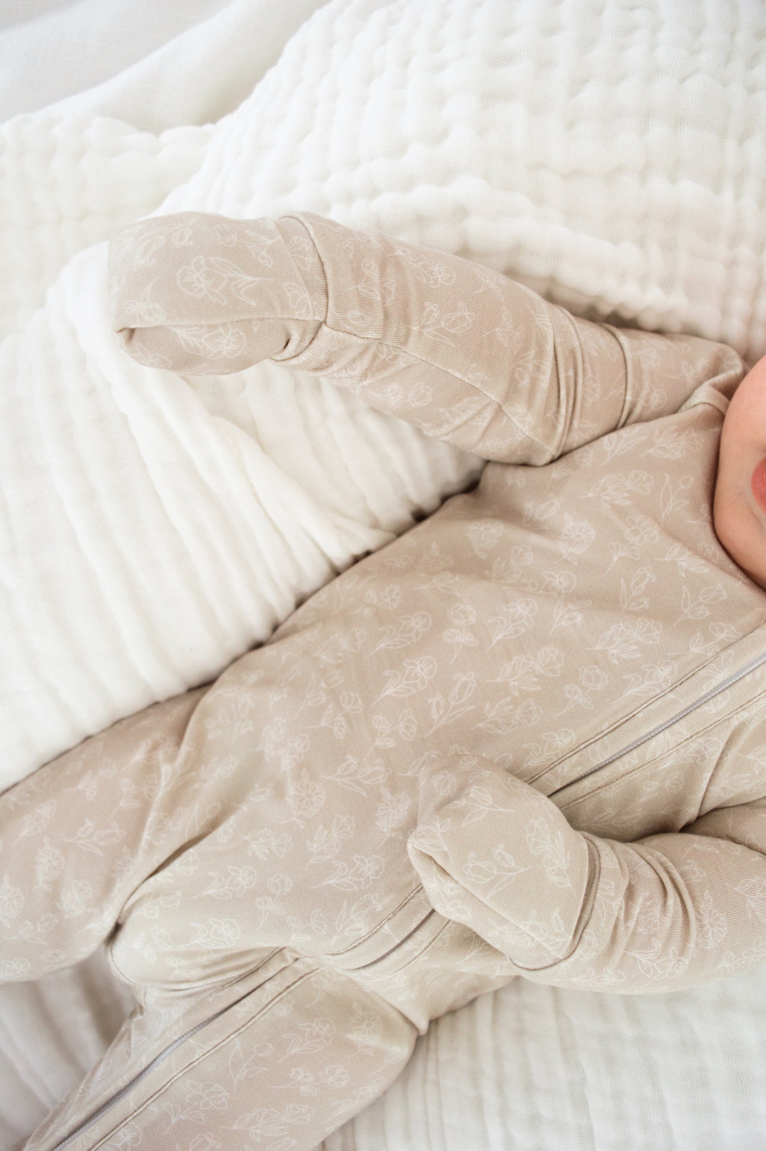 Lennon Desert Bamboo Zip Onesie