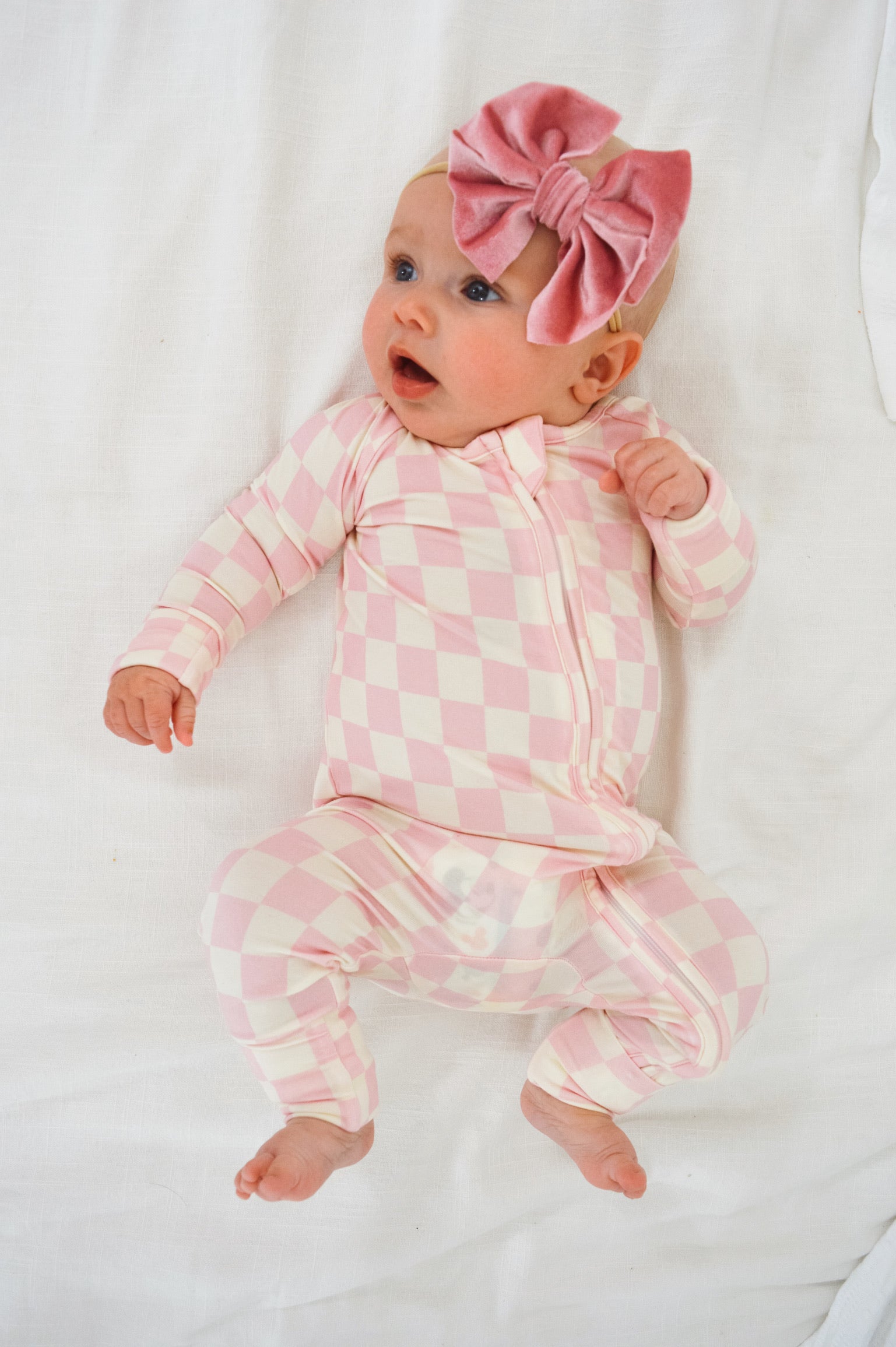 Madden Bubblegum Bamboo Zip Onesie