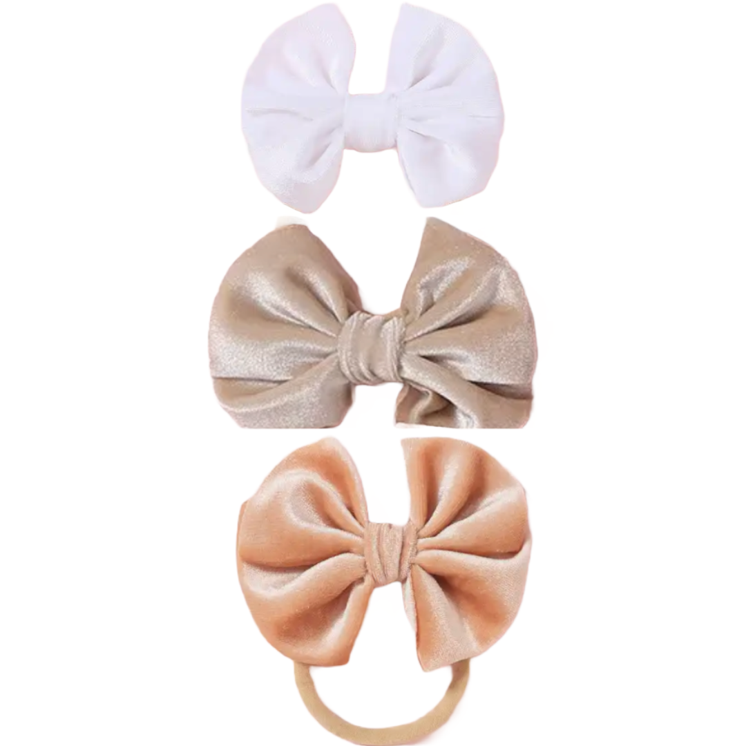 Neutral Velvet Headband 3-Pack