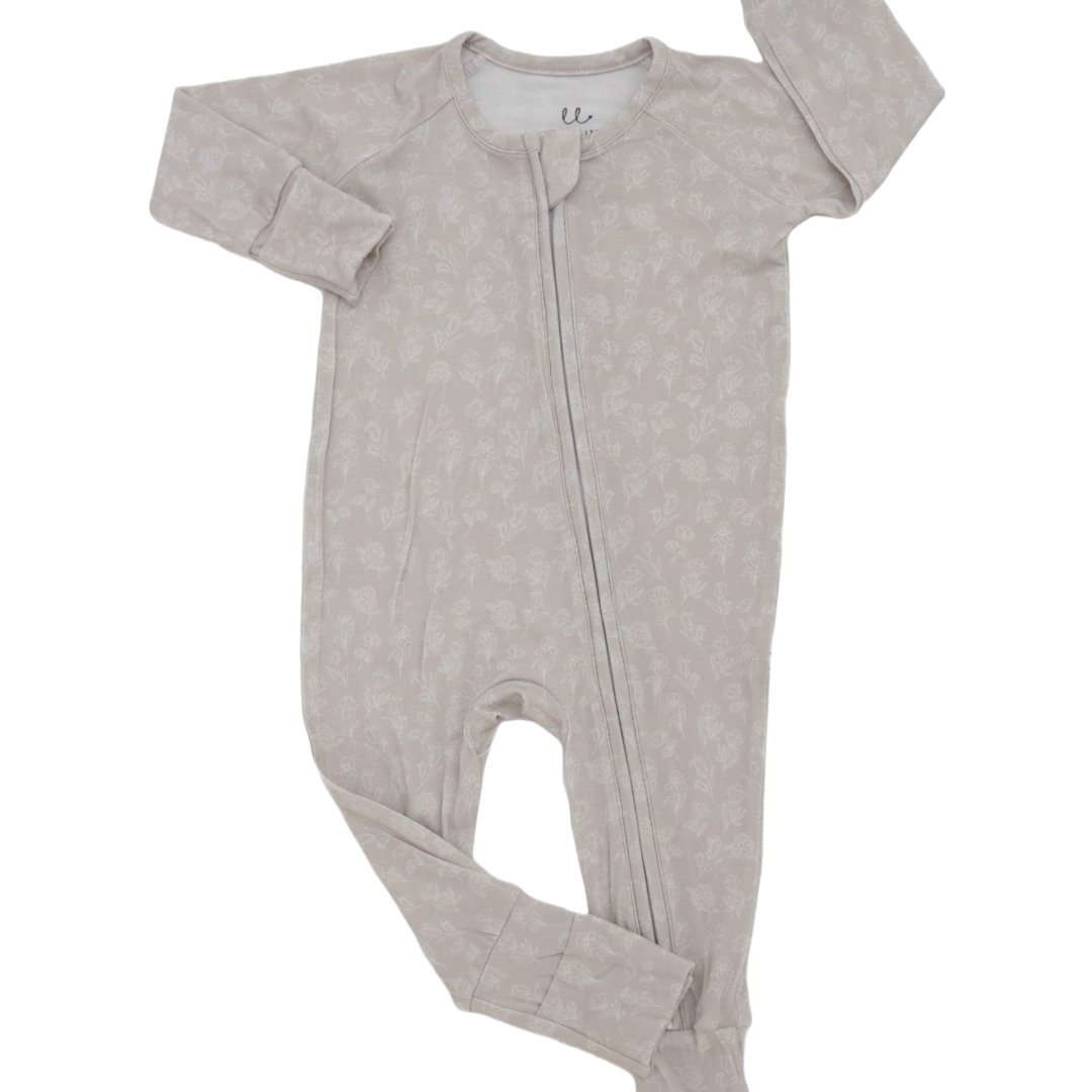Lennon Desert Bamboo Zip Onesie