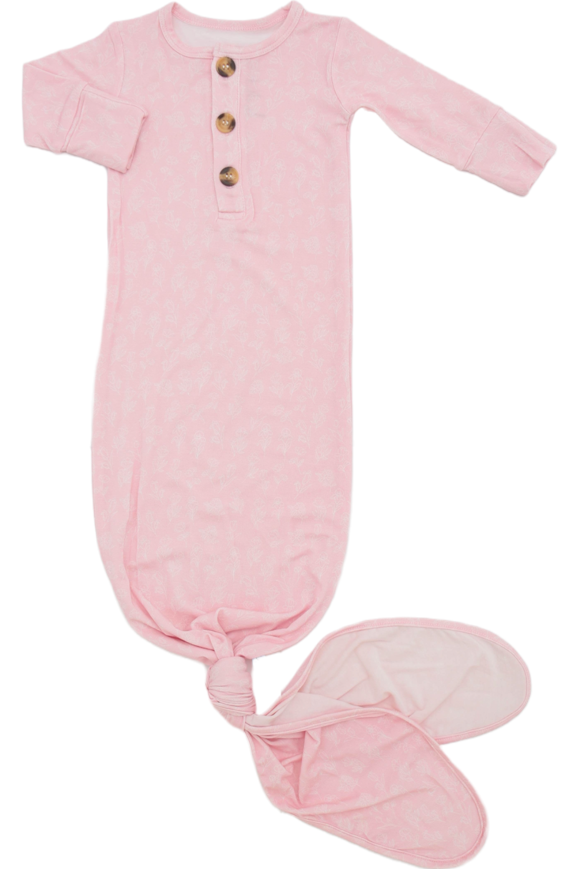 Lennon Bubblegum Welcome Baby Bundle Set: Blanket, Hat, Knotted Gown