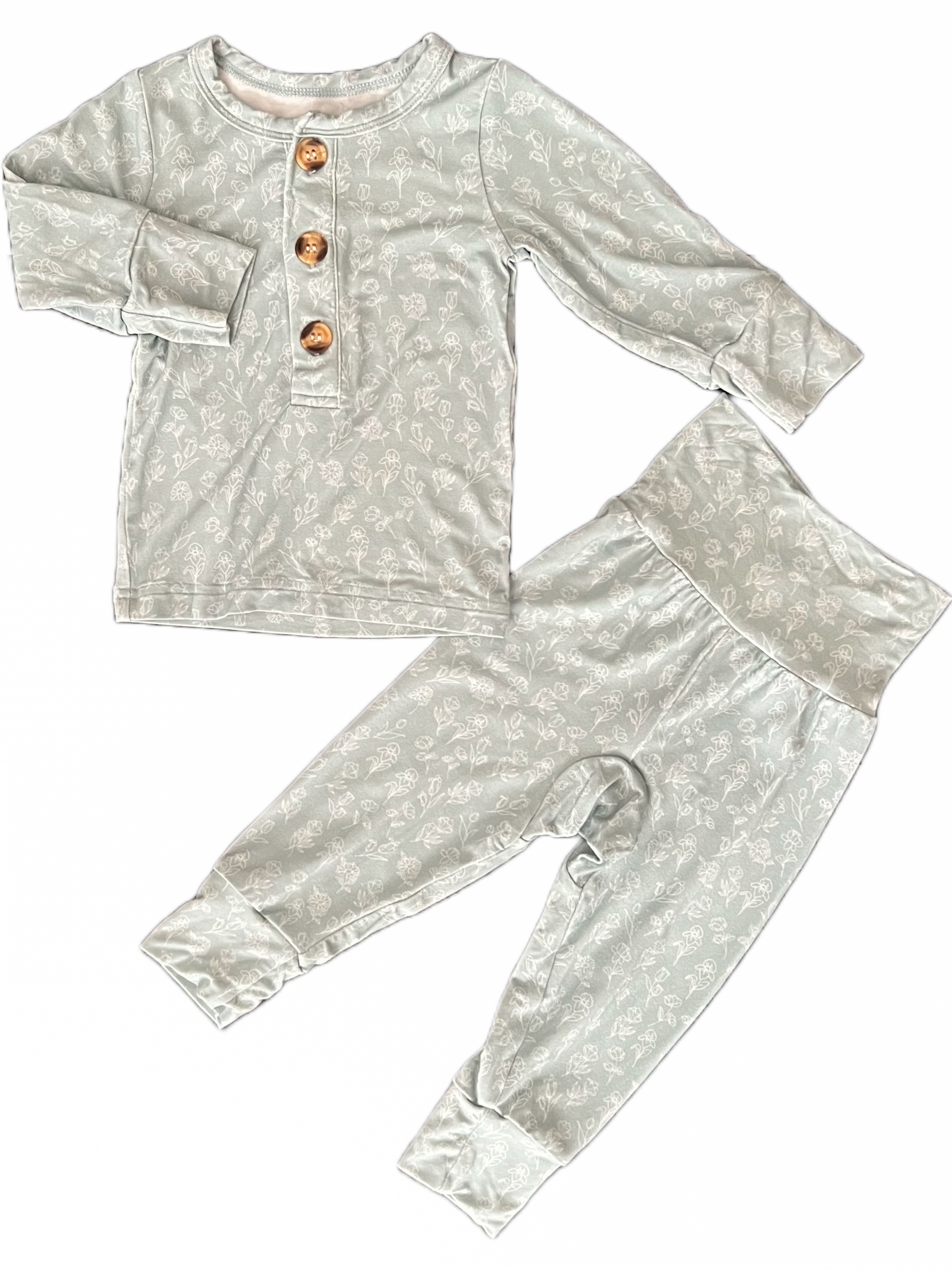 Lennon Jade Two Piece Button Down Set