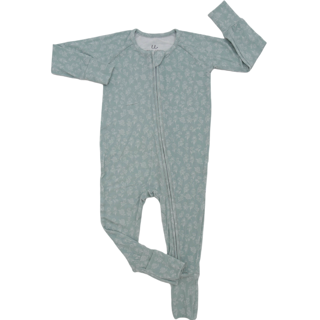 Lennon Jade Bamboo Zip Onesie