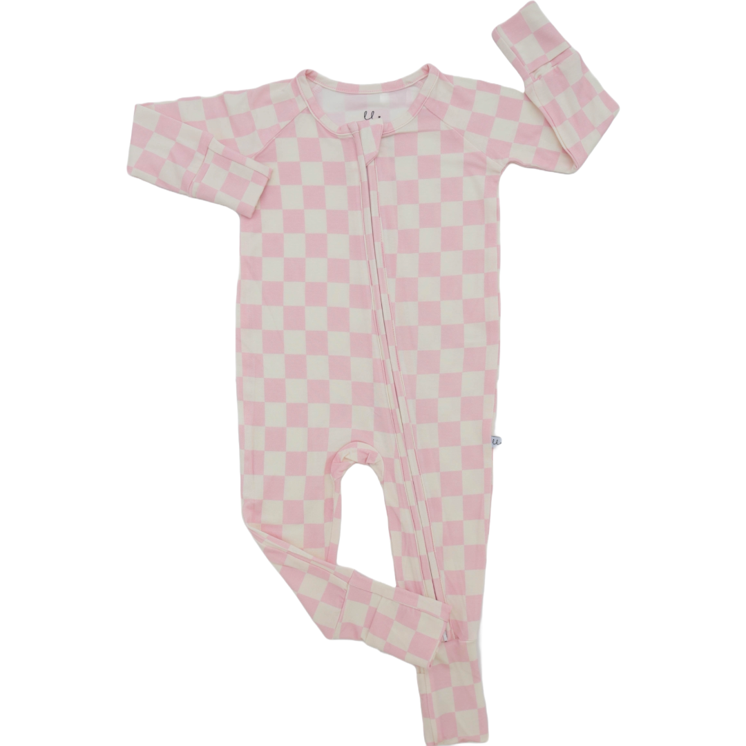 Madden Bubblegum Bamboo Zip Onesie