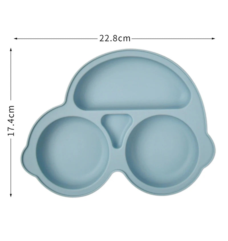 Baby Safe Silicone Dining Plate with Suction