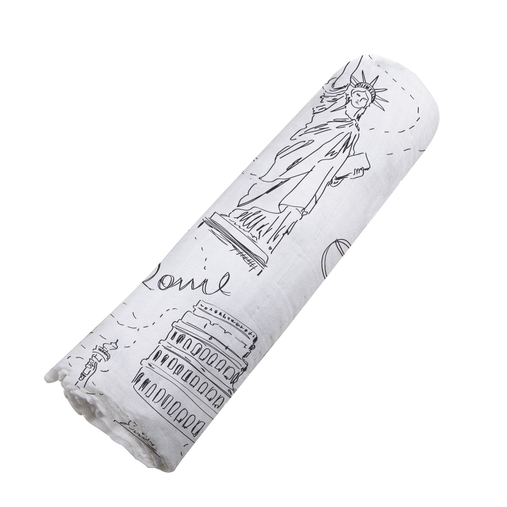 London, Paris, New York Bamboo Swaddle