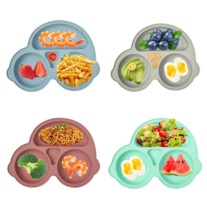 Baby Safe Silicone Dining Plate with Suction