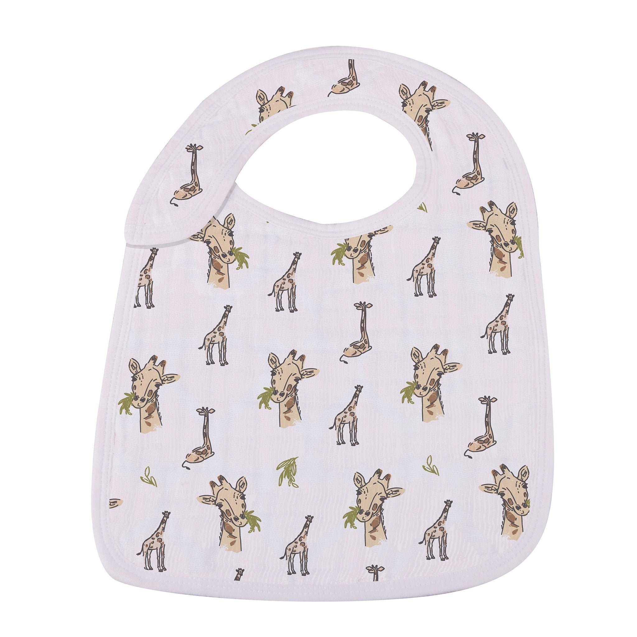 On The Savannah Bamboo Muslin Snap Bibs 3 pack