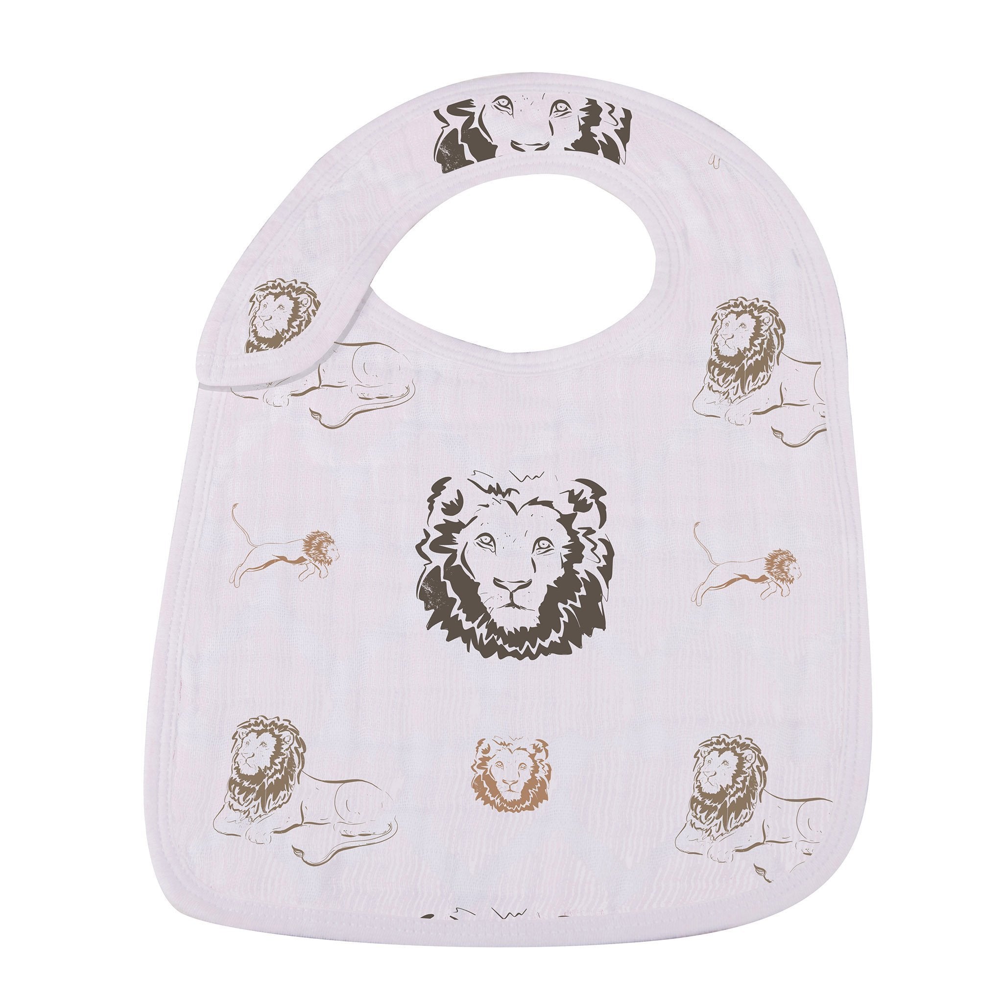 On The Savannah Bamboo Muslin Snap Bibs 3 pack